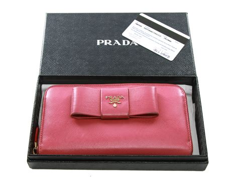 Prada wallet pink ribbon